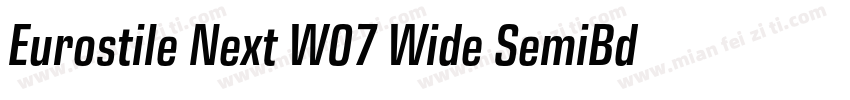 Eurostile Next W07 Wide SemiBd字体转换
